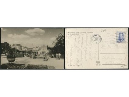 FRANTIŠKOVY LÁZNĚ. Koncertní promenáda u plynových lázní. 1955.