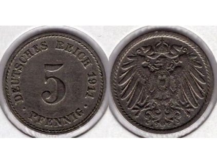 NĚMECKO. 5 Pfennig 1911/A.