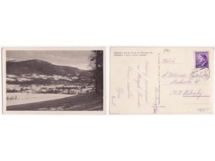 Ostravice s Lysou horou v pozadí. 1944