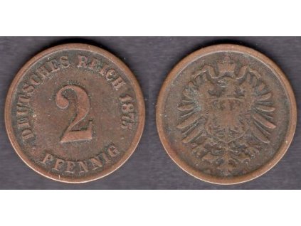 NĚMECKO. 2 Pfennig 1875/A.