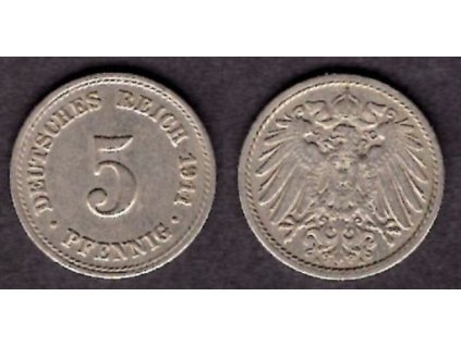 NĚMECKO. 5 Pfennig 1911/A.