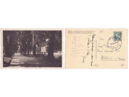 Teplice n. Bečvou. Lázeňská budova. Promenáda. 1937