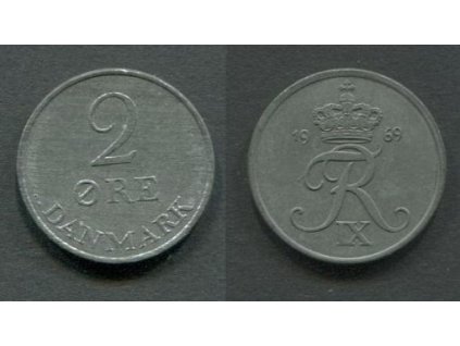 DÁNSKO. 2 öre 1969. KM-840.2