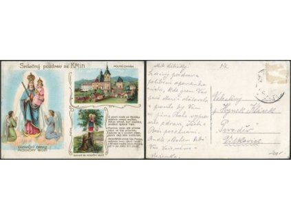 Křtiny. Poutní chrám. Litografie.