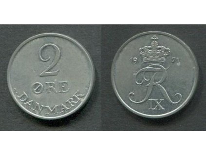 DÁNSKO. 2 öre 1971. KM-840.2