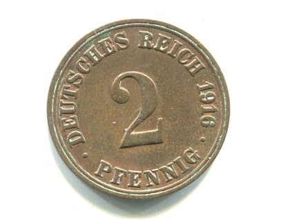 NĚMECKO. 2 Pfennig 1916/A.