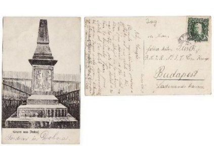 Doboj. Pomník padlých vojáků (většinou českých). 1915.