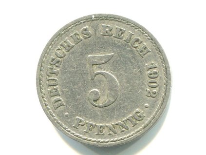 NĚMECKO. 5 Pfennig 1902/A.