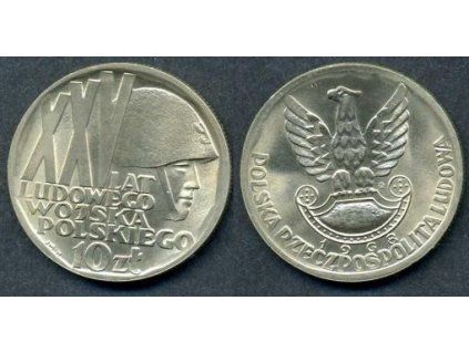 POLSKO. 10 złotych 1968. 25. let polské lidové armády.