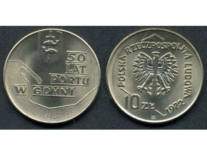 POLSKO. 10 złotych 1972. 50. výročí přístavu v Gdyni.