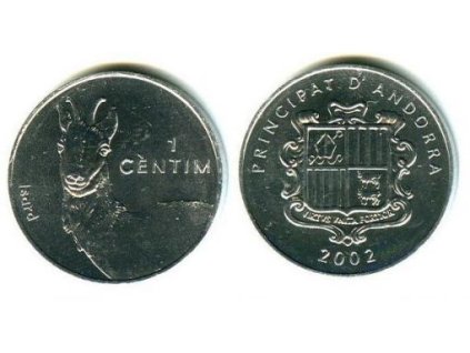 ANDORRA. 1 centim 2002. Kamzík.