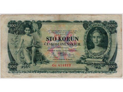 ČESKOSLOVENSKO. 100 korun 1931. Série Gc. Nov. 23c.