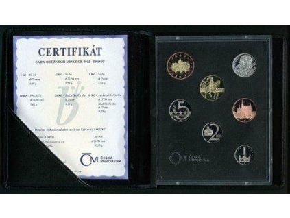 ČESKO. Sada oběžných mincí 2012. PROOF. Kůže.