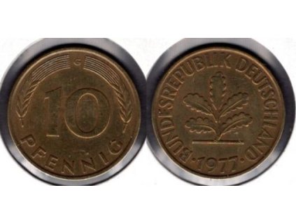 NĚMECKO. 10 pfennig 1977/G.
