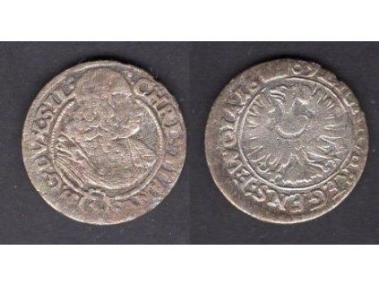 SLEZSKO. Liegnitz-Brieg-Wohlau. Christian (1654-1672). 3 Kreuzer 1669. Ag.