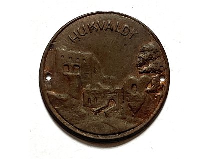 HUKVALDY. Štítek na hůl.