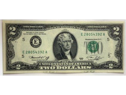 USA. 2 dollars 1976 E.