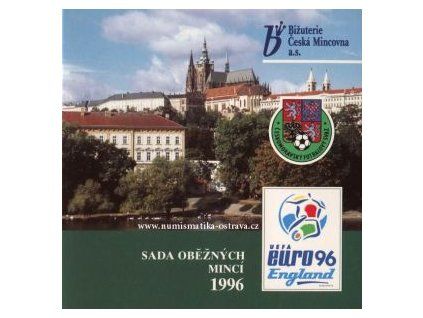 ČESKO. Sada oběžných mincí 1996. EURO 96.