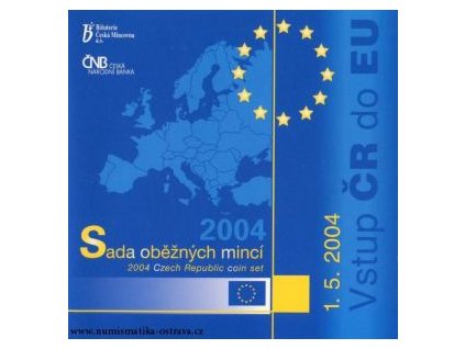 ČESKO. Sada oběžných mincí 2004. Vstup ČR do EU.