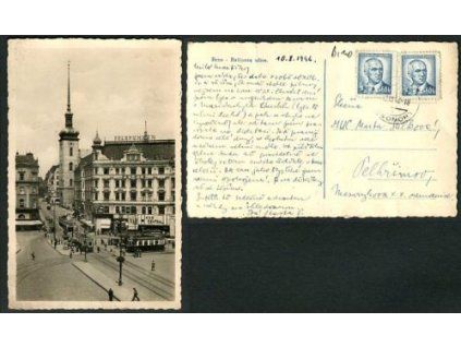 BRNO. Rašínova ulice. 1946.