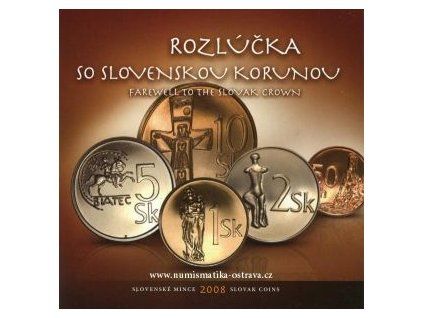 SLOVENSKO. Sada oběžných mincí 2008. Rozlúčka so slovenskou korunou. b.k.
