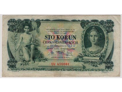 ČESKOSLOVENSKO. 100 korun 1931. Série Uc. Nov. 23c.