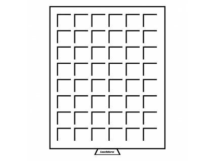 Box se 48 čtvercovými poli o rozměru 30×30 mm, šedá