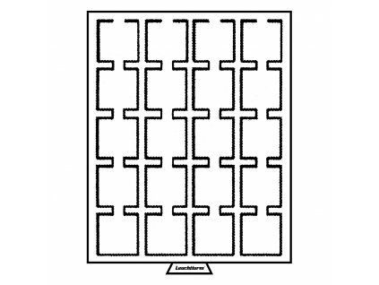 Box na 20 kapslí o rozměru 50×50 mm, kouřová barva