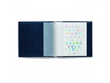 Volné listy LEUCHTTURM ALPHA z bílého kartonu, s univerzální penetrací, s listy s 9 pergamenovými řádky na známky, s ochrannou pergamenovovu fólií - 5 kusů v balení