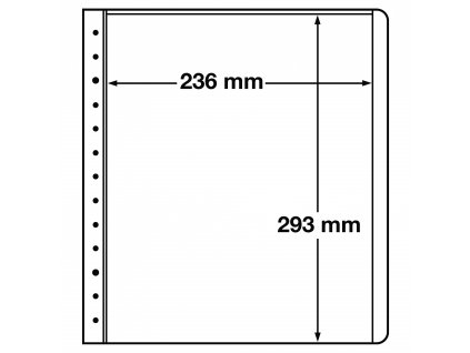 Listy LEUCHTTURM LB, dvouřádkové, 236x144 mm - 10 kusů v balení