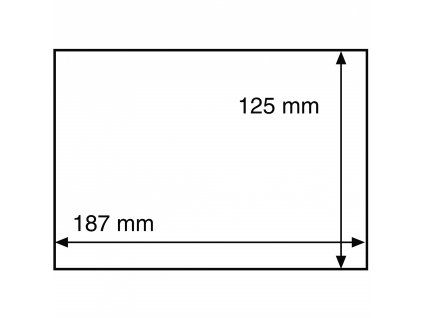 Ochranné fólie na známky/pohlednice do rozměru 187x125 mm, průhledné - 50 kusů v balení