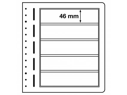 Listy LEUCHTTURM LB, 5iřádkové, 37x293 mm - 10 kusů v balení