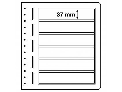 Listy LEUCHTTURM LB, sedmiřádkové, 190×31 mm - 10 kusů v balení