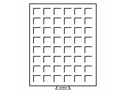 Box se 48 čtvercovými poli o rozměru 28×28 mm, kouřová barva