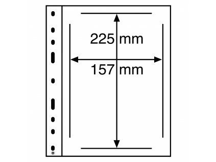 Listy OPTIMA, jednořádkové na German First Dayof Issue cards, průhledné - 10 kusů v balení