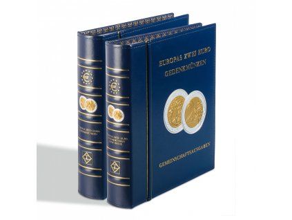 Album OPTIMA "European 2€ commermomative coins", na mince, část 3, s kazetou, modrá