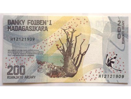 MADAGASKAR. 200 ariary 2017.