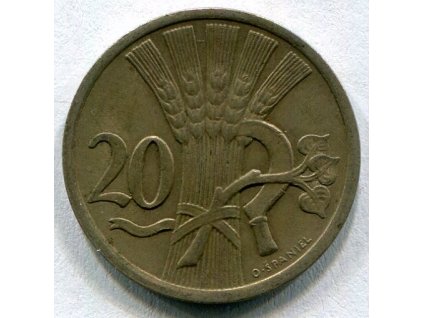 ČESKOSLOVENSKO. 20 haléřů 1937.