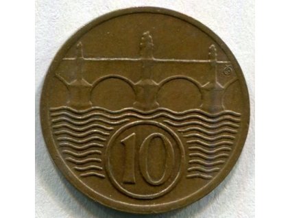 ČESKOSLOVENSKO. 10 haléřů 1938.