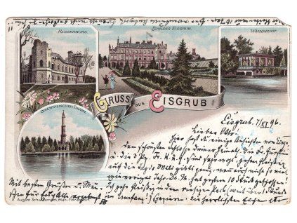 LEDNICE / Eisgrub. 1896. Litografie.