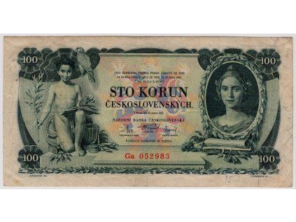 ČESKOSLOVENSKO. 100 korun 1931. Série Ga. Nov. 23b.