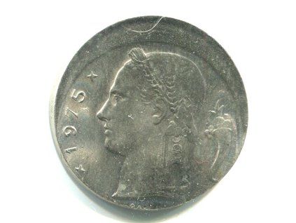 BELGIE. 5 francs 1975. BELGIE. Excentrická ražba.