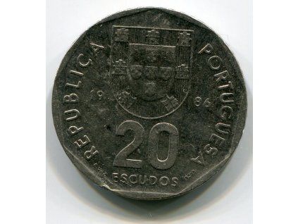 PORTUGALSKO. 20 escudos 1986.
