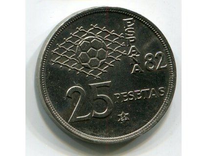 ŠPANĚLSKO. 25 Pesetas 1980/82.