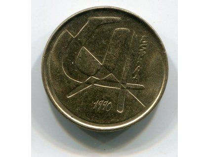 ŠPANĚLSKO. 5 pesetas 1990. KM-853