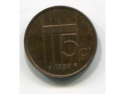 NIZOZEMÍ. 5 cents 1989. KM-202