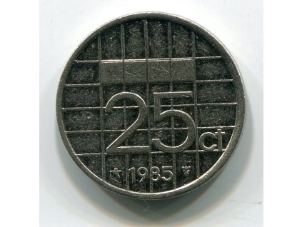 NIZOZEMÍ. 25 cents 1985.