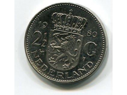 NIZOZEMÍ. 2 1/2 gulden 1980. KM-191