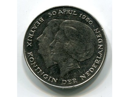 NIZOZEMÍ. 1 gulden 1980. Pamětní.