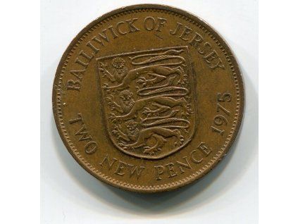 JERSEY. 2 pence 1975.